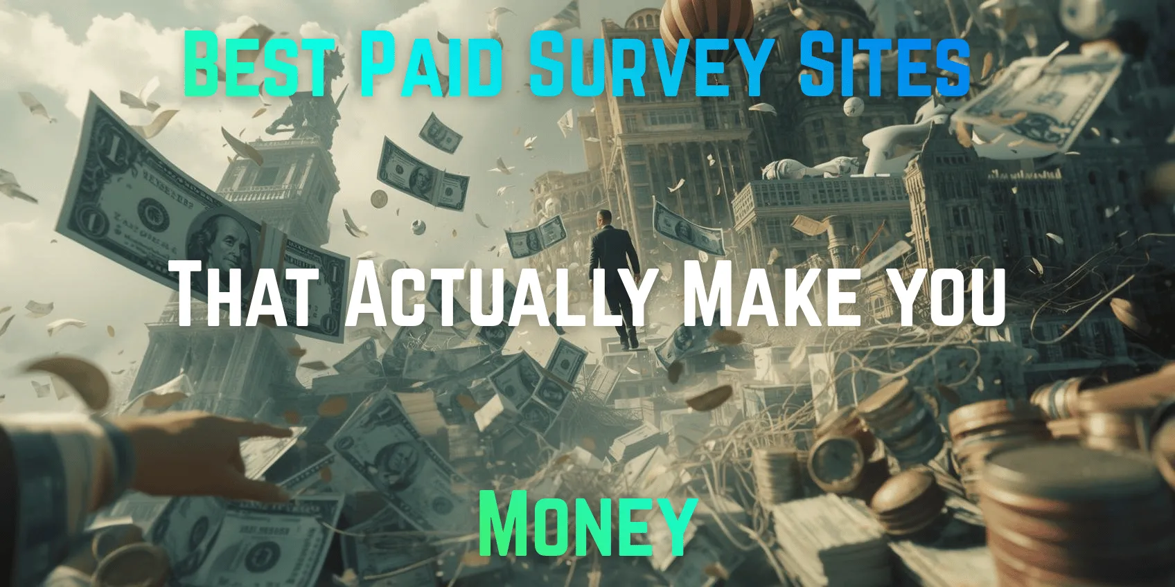 Illustration showing top survey sites